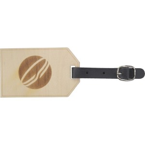 Etiqueta de madera para el equipaje