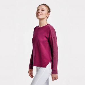 ETNA - Sudadera para mujer, combinada con dos tejidos y dos colores