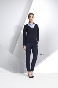 Rebeca abotonada cuello pico mujer 280 g sol's - golden women