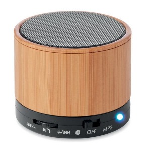 Altavoz bluetooth de bambú