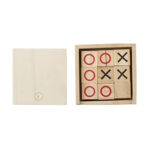 Juego de tres en raya de madera