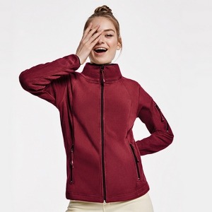 LUCIANE MUJER - Chaqueta polar para mujer, cuello alto y mangas largas con ribetes en contraste