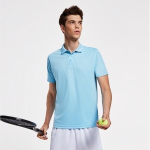 MONZHA - Polo personalizable técnico de manga corta, cuello de punto con tapeta de 3 botones