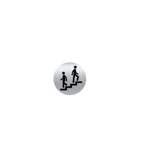 Placa Picto Alu Redonda 80 mm ESCALERA (Palu 10)