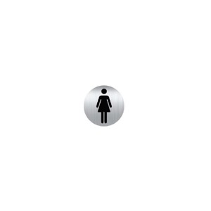 Picto Alu Redondo 80 mm Placa de inodoro MUJERES (Palu 5)