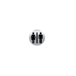 Picto Alu Redondo 80 mm Placa de inodoro HOM/FEM (Palu 7)