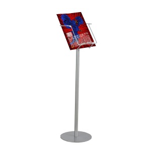 Portafolletos A4 de 1 caja / Soporte de metal gris alu
