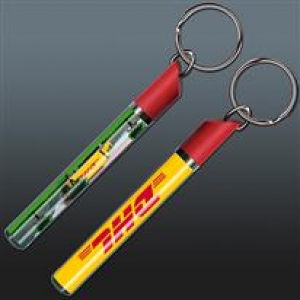 Llavero con inserto de líquido flotante