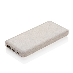 Powerbank personalizable de fibra de paja de trigo 10.000 mAh