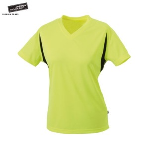 Running-T mujer amarillo neón