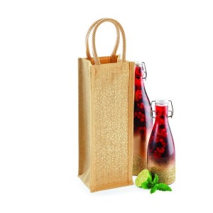 Bolsa de yute para botellas Shimmer