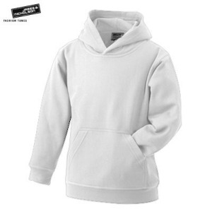 Sudadera con capucha infantil blanca