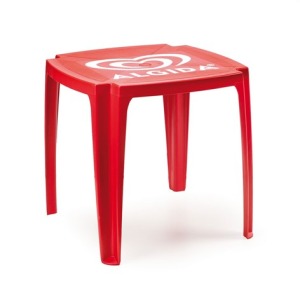 Mesa apilable cuadrada
