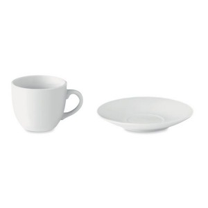 Taza de café con platillo