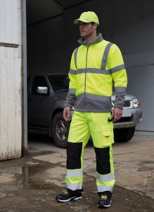 Chaqueta de microfibra de alta visibilidad