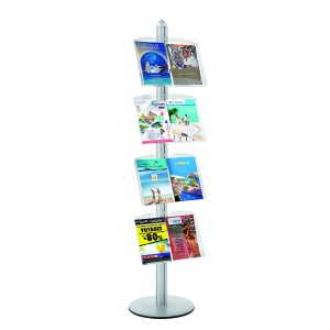 Visual-Displays 4 x Estantes inclinados de plexiglás
