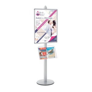 Visual-Displays Marco 80x60cm + 1 balda inclinada de plexiglás