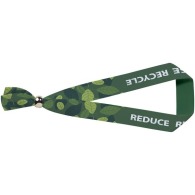 Pulsera de tela reciclada con anillo extraíble