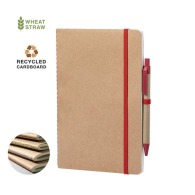 Cuaderno reciclado a5 con bolígrafo de cartón picture