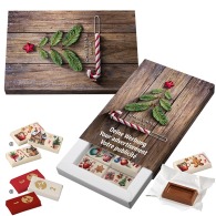 Calendrier de l'avent Coffret cadeau motif standard personnalisé avec des napolitains