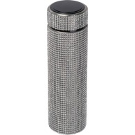 Petaca grande de acero inoxidable con detalles de brillantes