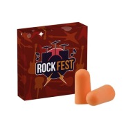 Tapones para los oídos en una caja de cartón