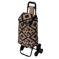 chariot 6roues jute terre inco, marron
