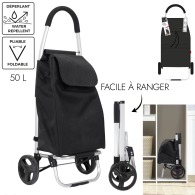 chariot shopping pliable alu gain de place 39l