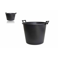 Cubeta redonda con asas de 110 litros en negro