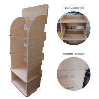 Expositor de suelo premium de madera Expositor de suelo premium de madera