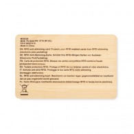 Tarjeta rfid de bambú - custos + picture