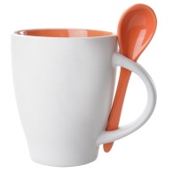 Taza de cerámica de dos tonos de 28 cl con cuchara picture