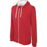 Sudadera con cremallera y capucha en contraste picture