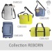 Bolsa de ruedas reciclada, equipaje ecológico, orgánico y reciclado relacionado con el desarrollo sostenible publicidad