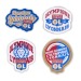 Placa bordada de 9 cm., Insignia publicidad