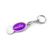 Llavero ovalado de aluminio rukc12 - Logo PUHT doming regalo de empresa