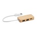 Concentrador USB de 3 puertos en bambú regalo de empresa