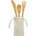 Juego de cubiertos de bambú Celuk, set de couverts publicidad