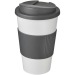Gobelet isolant Americano® 350ml avec bandeau antidérapant et couvercle anti-fuite, Mug de voyage isolant publicidad