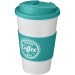Gobelet isolant Americano® 350ml avec bandeau antidérapant et couvercle anti-fuite, Mug de voyage isolant publicidad