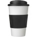 Gobelet isolant Americano® 350ml avec bandeau antidérapant et couvercle anti-fuite, Mug de voyage isolant publicidad