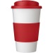 Gobelet isolant Americano® 350ml avec bandeau antidérapant et couvercle anti-fuite, Mug de voyage isolant publicidad