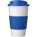 Gobelet isolant Americano® 350ml avec bandeau antidérapant et couvercle anti-fuite, Mug de voyage isolant publicidad