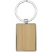 Porte-clés rectangulaire Neta en bambou, Porte-clés en bois publicidad