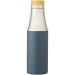 Botella Hulan de 540 ml de acero inoxidable con cobre y aislamiento al vacío con tapa de bambú, botella publicidad