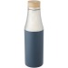 Botella Hulan de 540 ml de acero inoxidable con cobre y aislamiento al vacío con tapa de bambú, botella publicidad