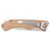 Couteau de poche en bois Dave avec clip de ceinture, couteau de sécurité publicidad