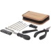 Ensemble d'outils Spike 24 pièces en plastique recyclé certifié RCS avec pochette en liège, set à outils publicidad