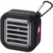 Haut-parleur solaire Bluetooth® Solo de 3 W IPX5 en plastique recyclé certifié RCS avec mousqueton, objet solaire publicidad