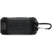 Haut-parleur solaire Bluetooth® Solo de 3 W IPX5 en plastique recyclé certifié RCS avec mousqueton, objet solaire publicidad
